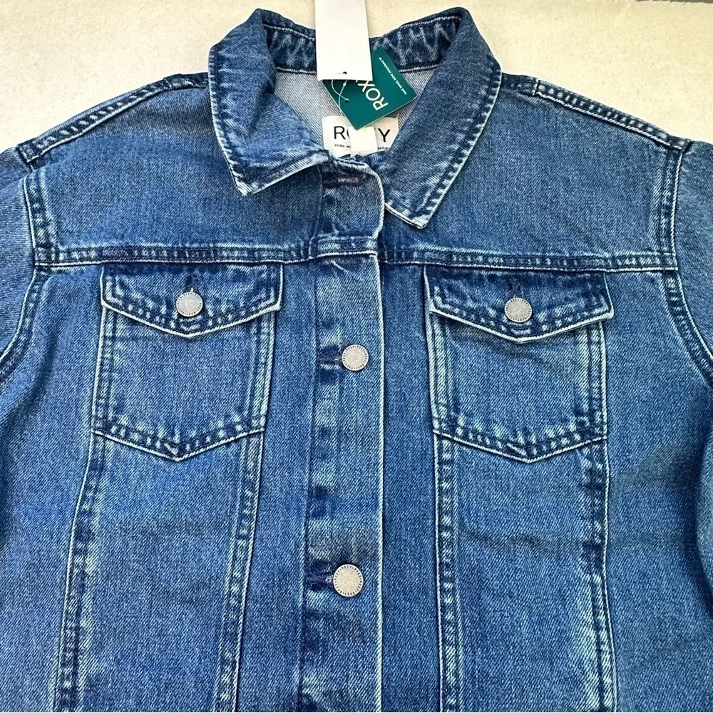NWT Roxy Mountain Roads Cargo Style Denim Jacket